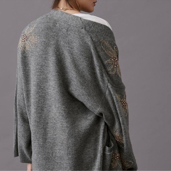 Anthropologie Roxanna Embellished Duster Cardigan - Picture 5 of 13